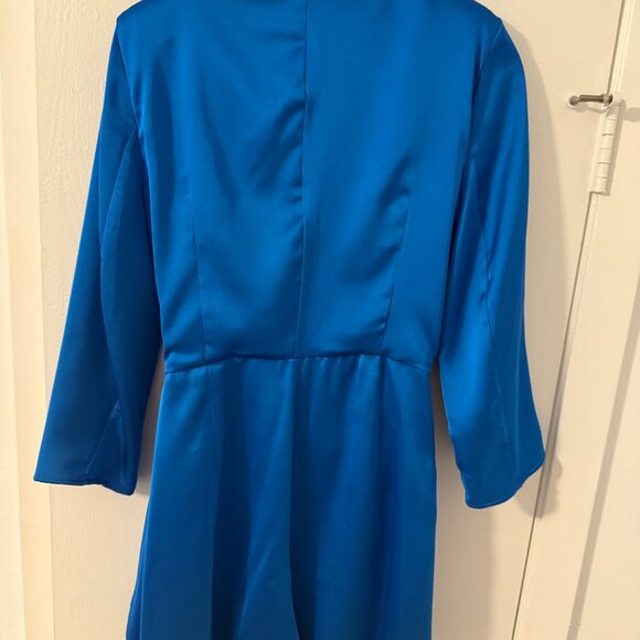 ZARA BLUE SATIN ROMPER - Picture 4 of 5